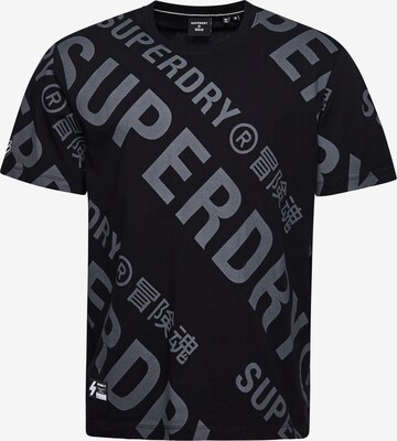 melns Superdry T-Krekls: no priekšpuses