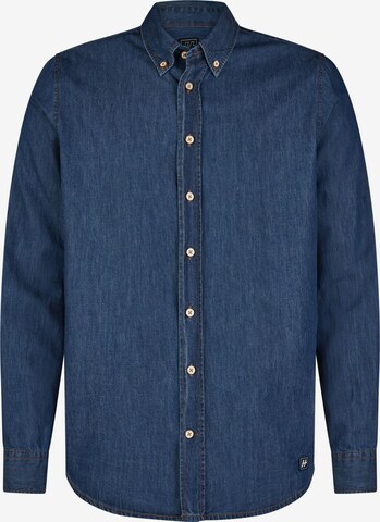 HECHTER PARIS Regular fit Button Up Shirt in Blue: front