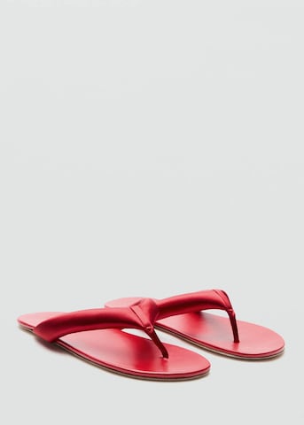 MANGO T-Bar Sandals 'Nati' in Red