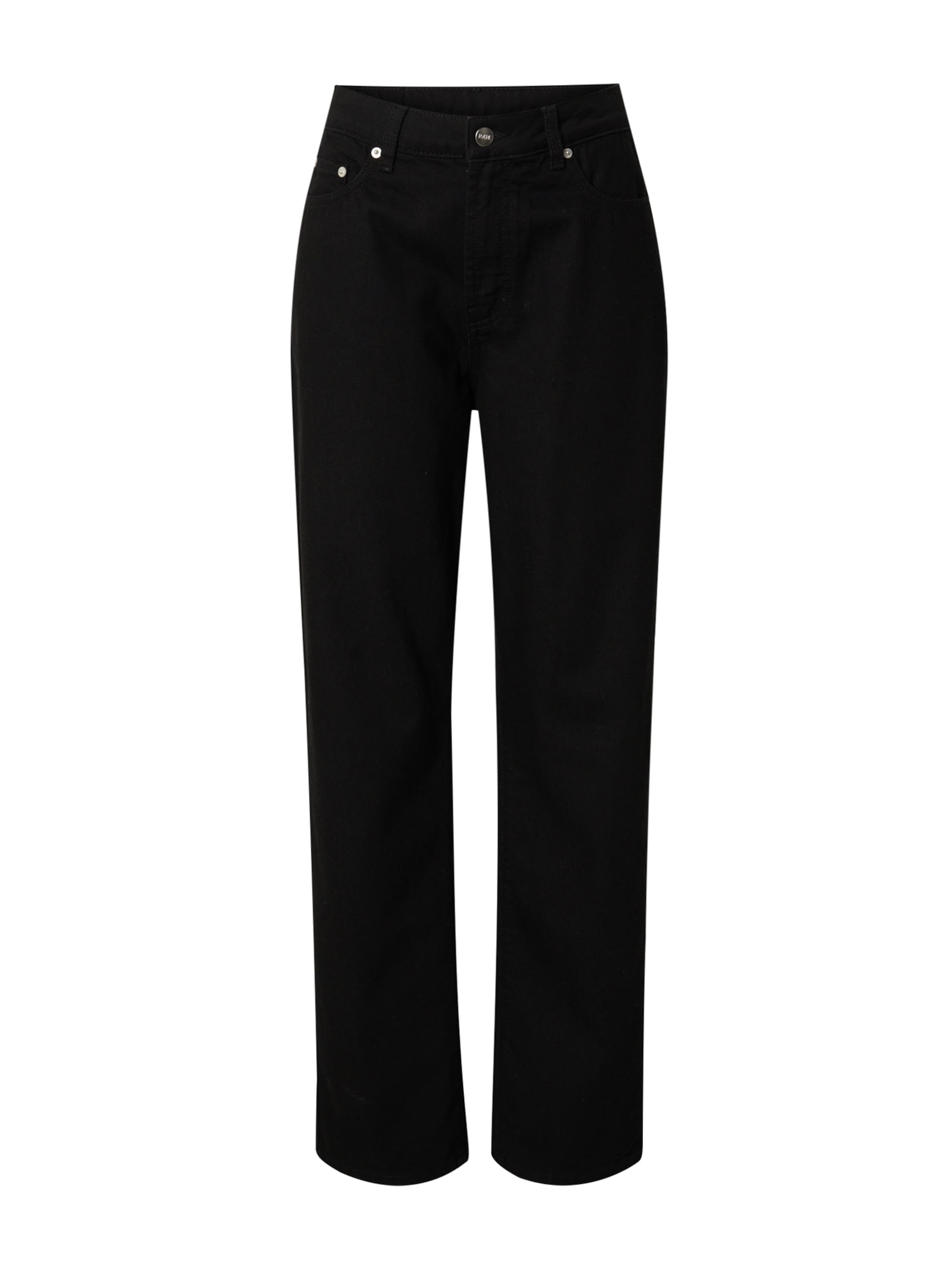 RÆRE by Lorena Rae Tapered Jeans in Black: front