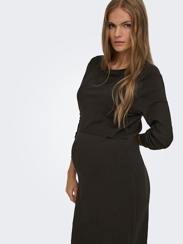 Only Maternity Knit dress 'OLMFemi' in Brown