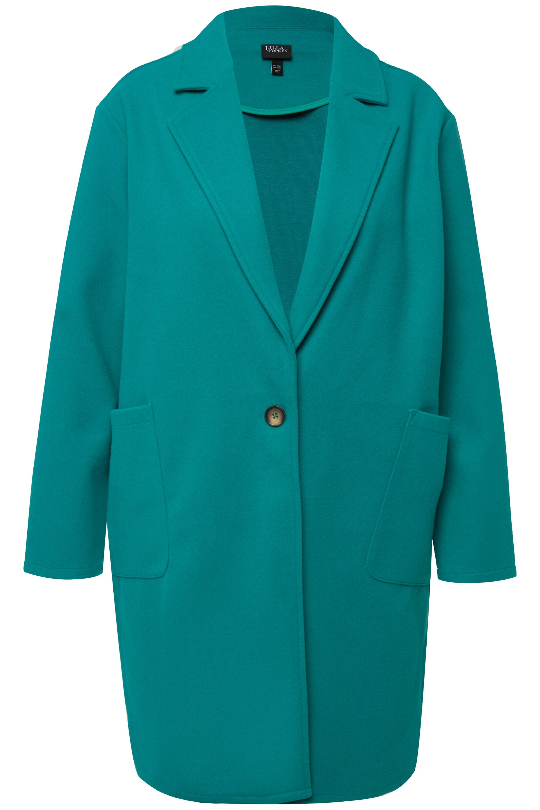Ulla Popken Between-seasons coat in Green: front