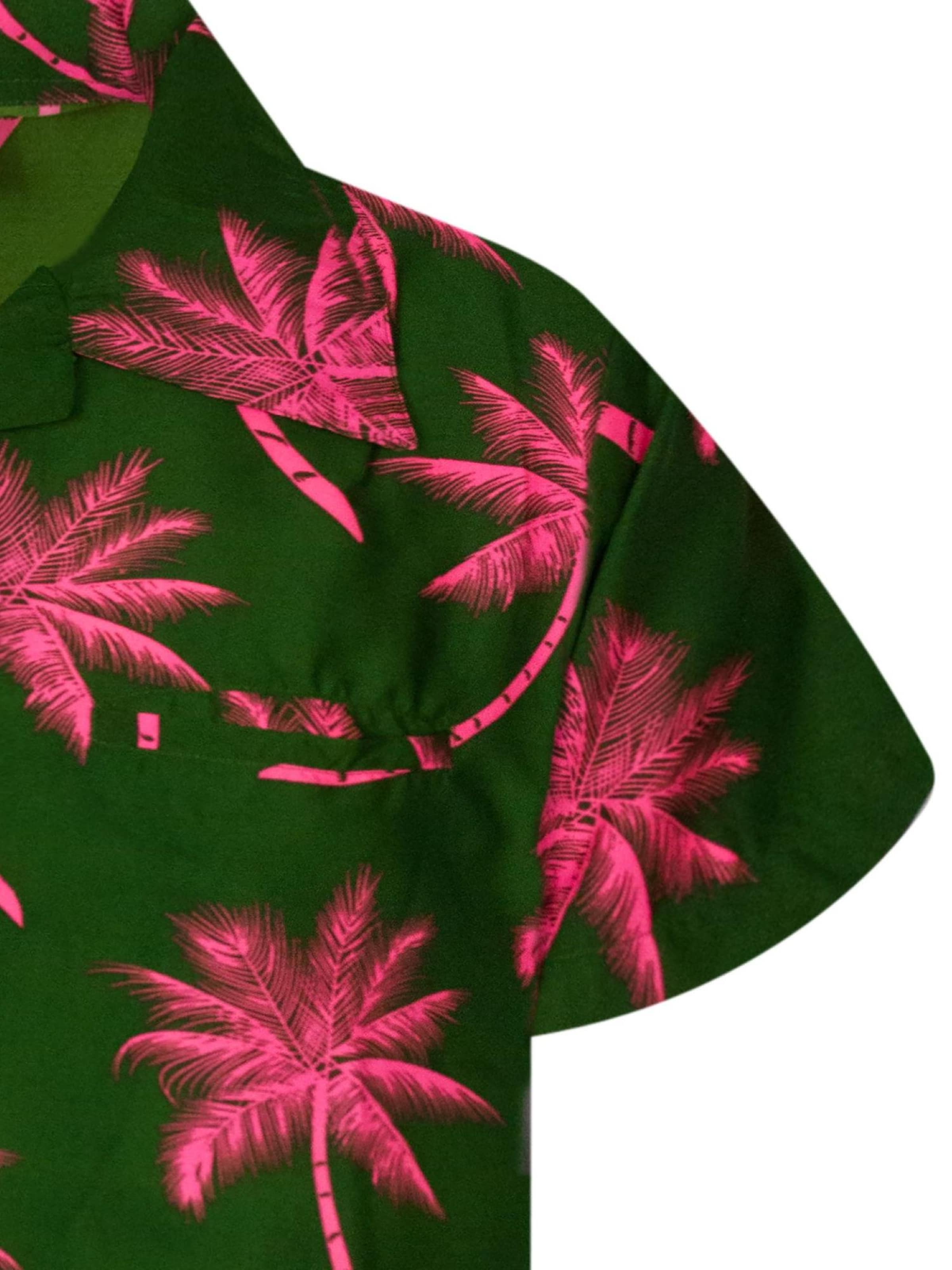 King Kameha Shirt 'Palmshadow' in Groen
