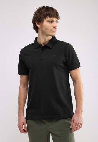 Street One MEN Piquée-Poloshirt in Schwarz: Vorderseite