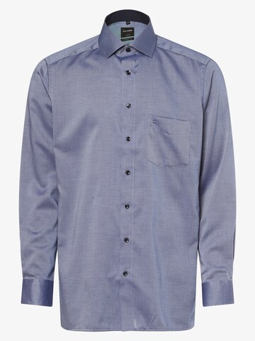 OLYMP Comfort fit Button Up Shirt 'Luxor' in Blue: front