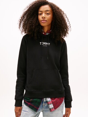 Tommy Jeans Sweatshirt 'ESS' in Schwarz: Vorderseite