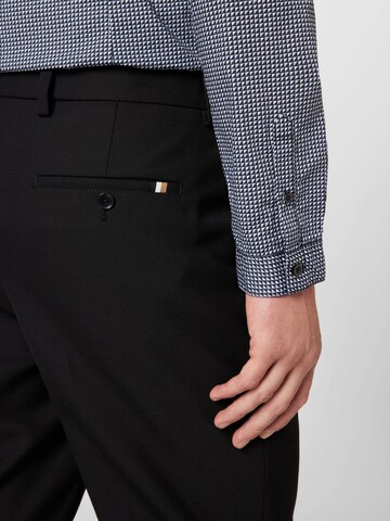 BOSS Black Slim fit Pleated Pants 'Perin' in Black