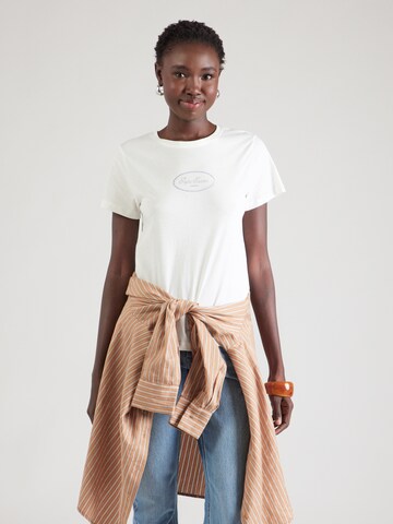 T-shirt Pepe Jeans en blanc : devant