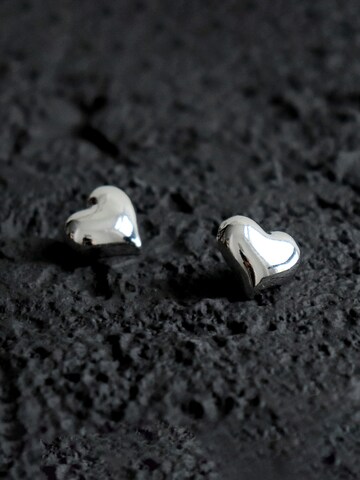 Nightini Earrings 'Heart Stud Earrings Silver' in Silver