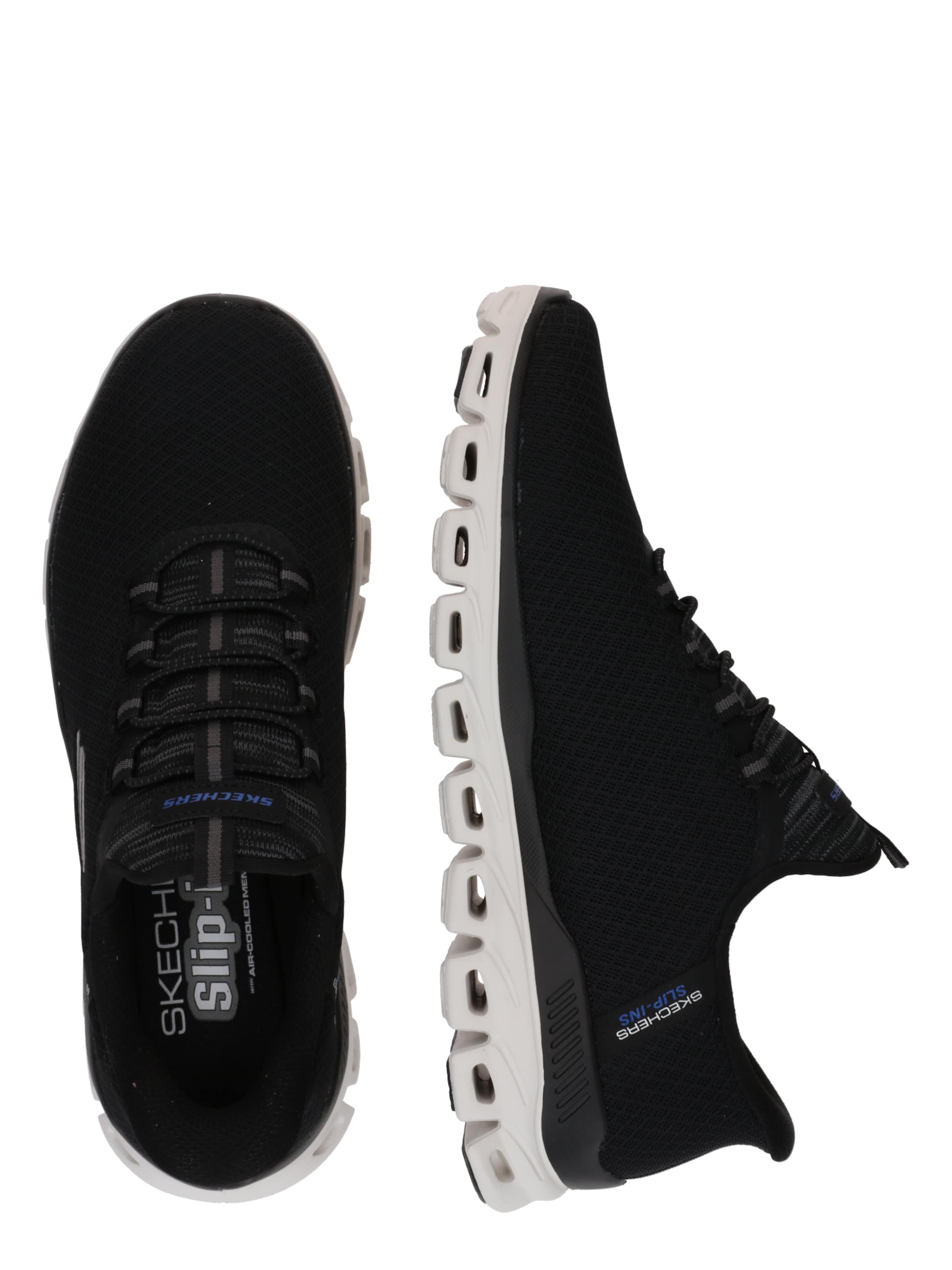 melns SKECHERS Zemie brīvā laika apavi 'Glide-Step - Noxus'