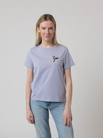 Bavarian Caps Shirt 'Lucky Luke: Rantanplan'‌‌‌‌‌ in Lila: Vorderseite