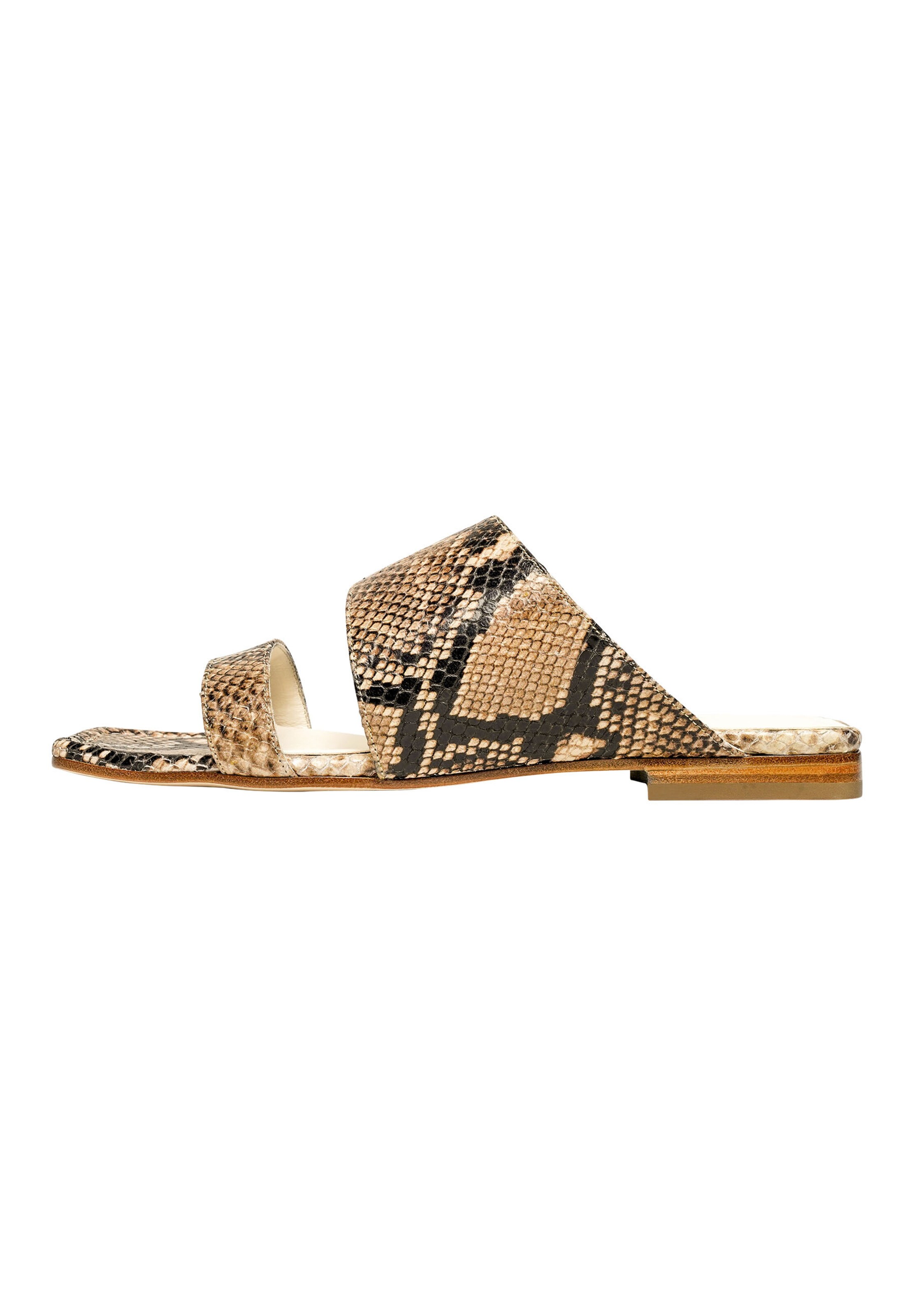 Frauen Pantoletten Henry Stevens Pantolette 'Harper DRS10' in Beige, Camel - FB10548 Frauen Pantoletten Henry Stevens Pantolette 'Harper DRS10' in Beige, Camel - FB10548