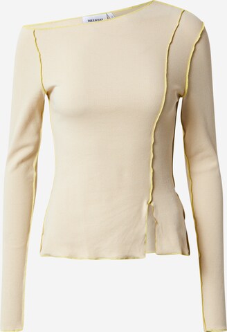 WEEKDAY T-shirt i beige: framsida