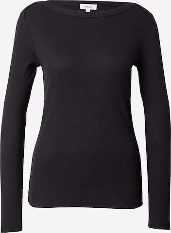 juoda s.Oliver Marškinėliai: priekis