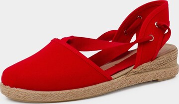 Pisamonas - Sandália em vermelho: frente