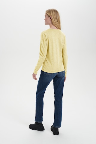 SAINT TROPEZ Knit Cardigan 'Mila' in Yellow