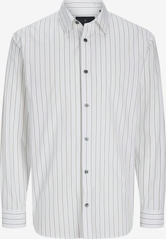 Jacks & Jones Regular Fit Hemd 'Herren Langarm Hemd' in Weiß: Vorderseite