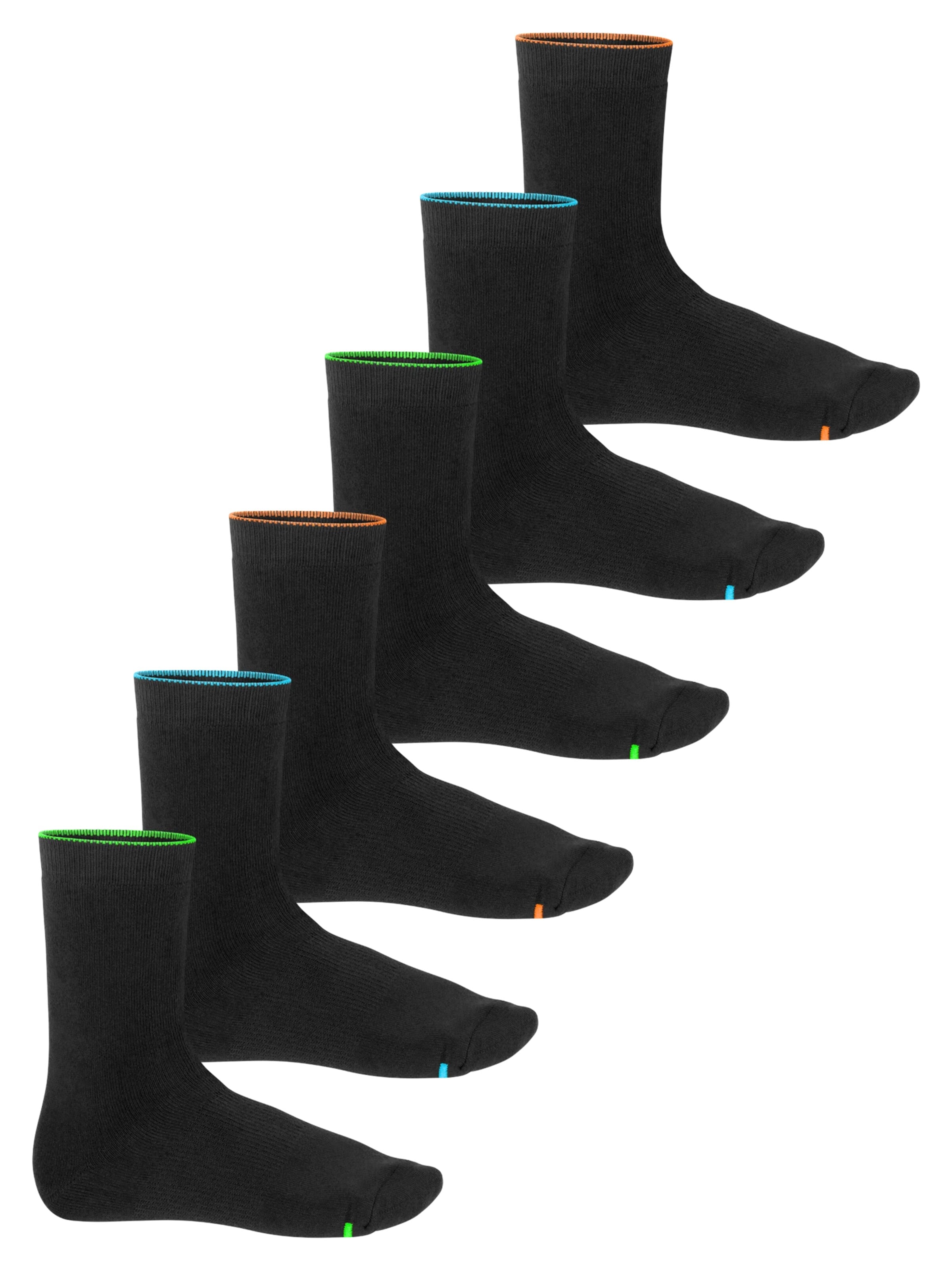 footstar Athletic Socks 'Winter Comfort' in Black: front