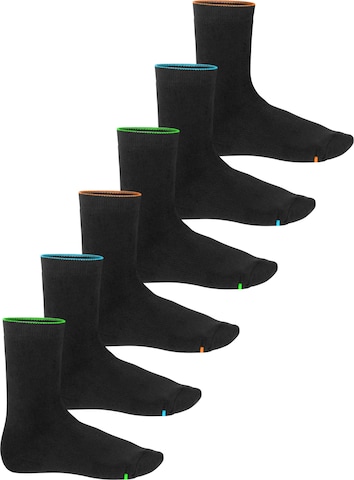 footstar Athletic Socks 'Winter Comfort' in Black: front