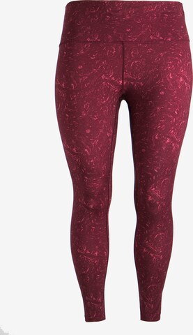 Q by Endurance Skinny Functionele broek in Rood: voorkant