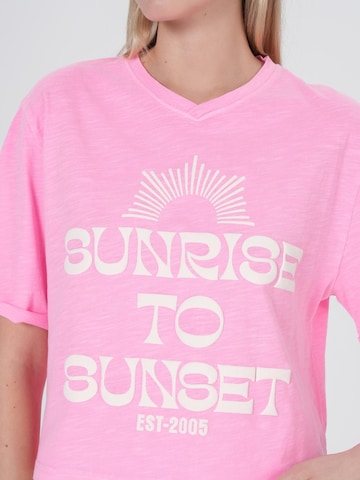 T-shirt M.O.D MIRACLE OF DENIM en rose