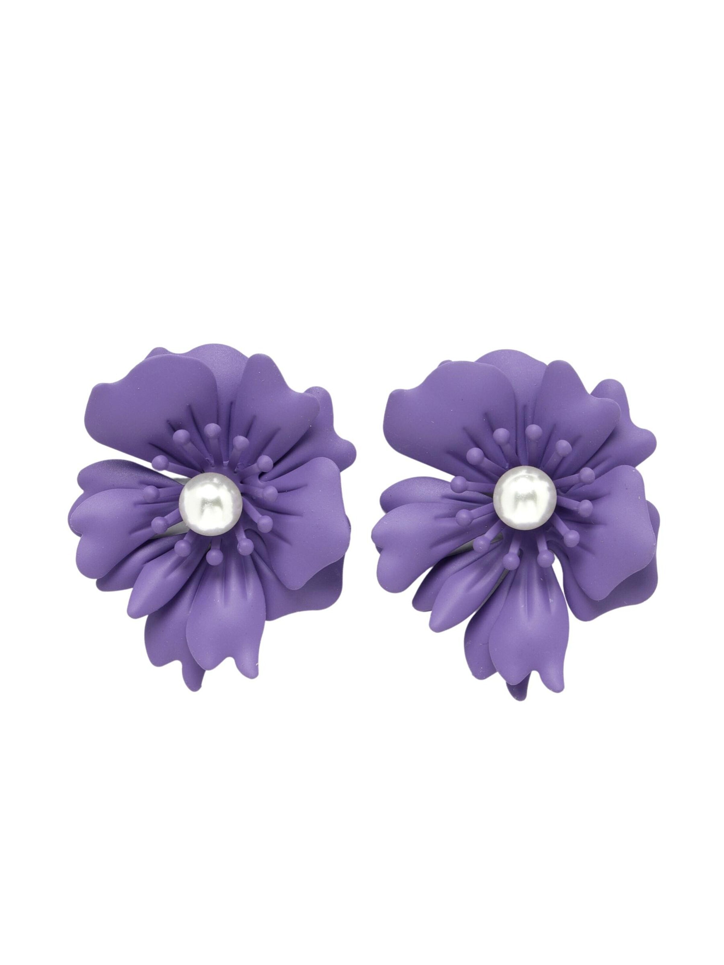 AVANT-GARDE PARIS Earrings 'Agataina' in Purple: front