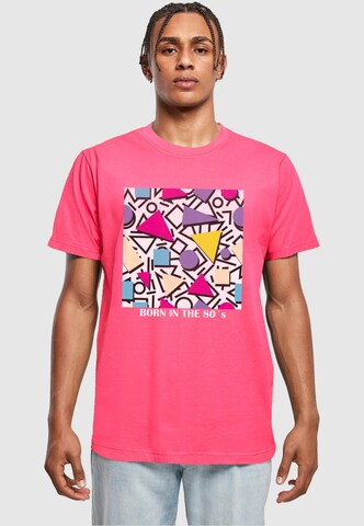 T-Shirt Mister Tee en rose : devant