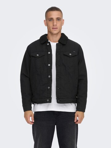 Only & Sons Between-season jacket 'LOUIS' in Black: front