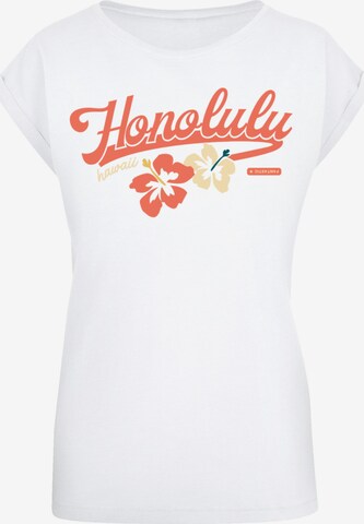 F4NT4STIC Shirt 'Honolulu' in Wit: voorkant