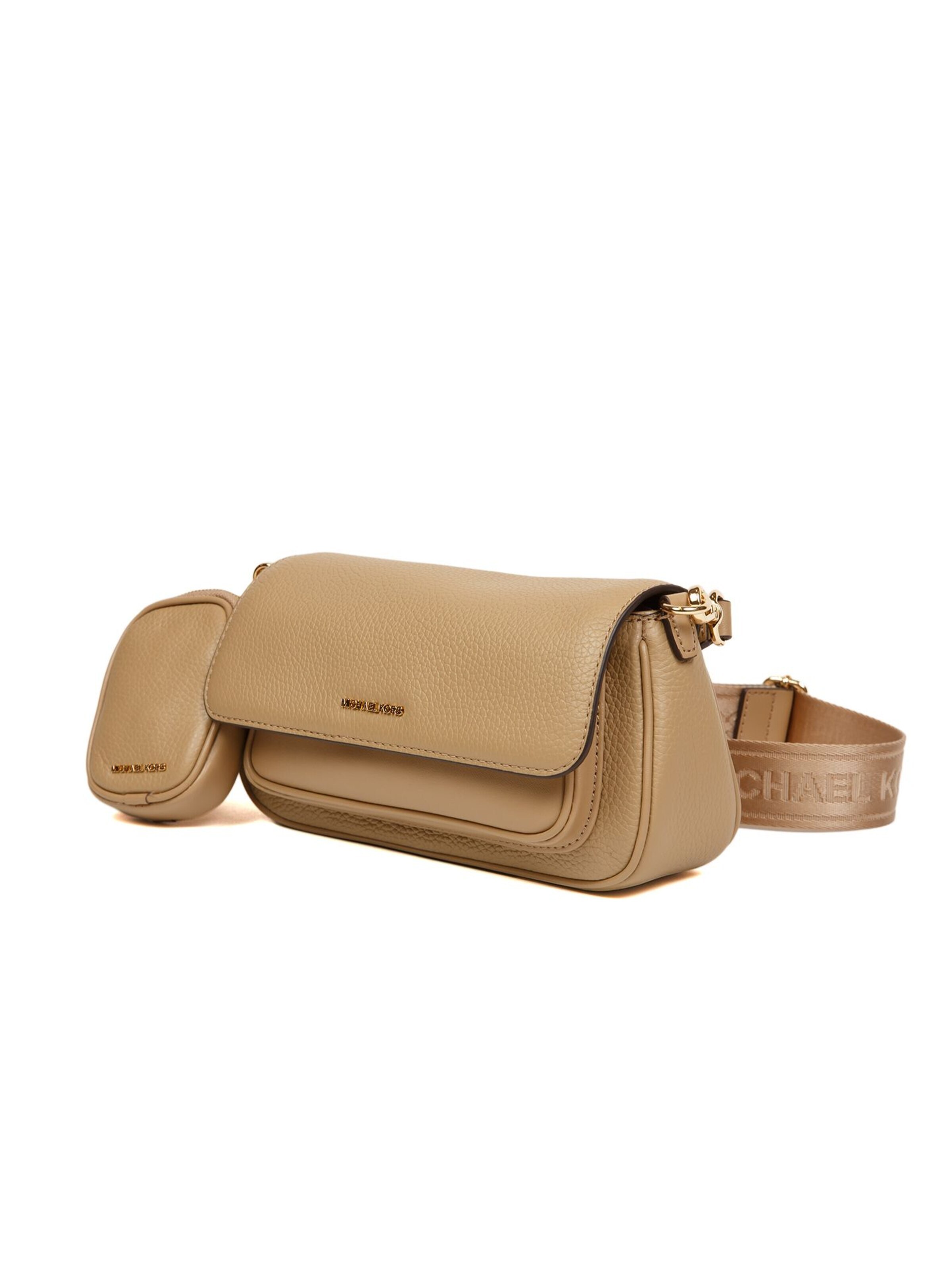 Michael Kors - Bolso de hombro 'Jet Set Travel Small Flap Crossbody With Tech Attachment' en beige