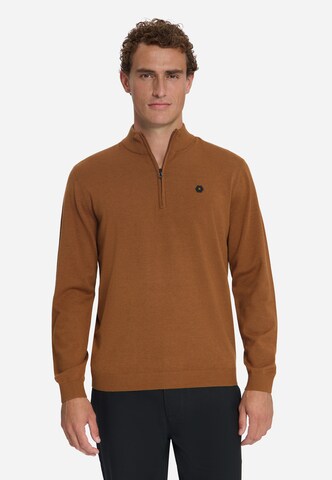 Pull-over No Excess en marron : devant