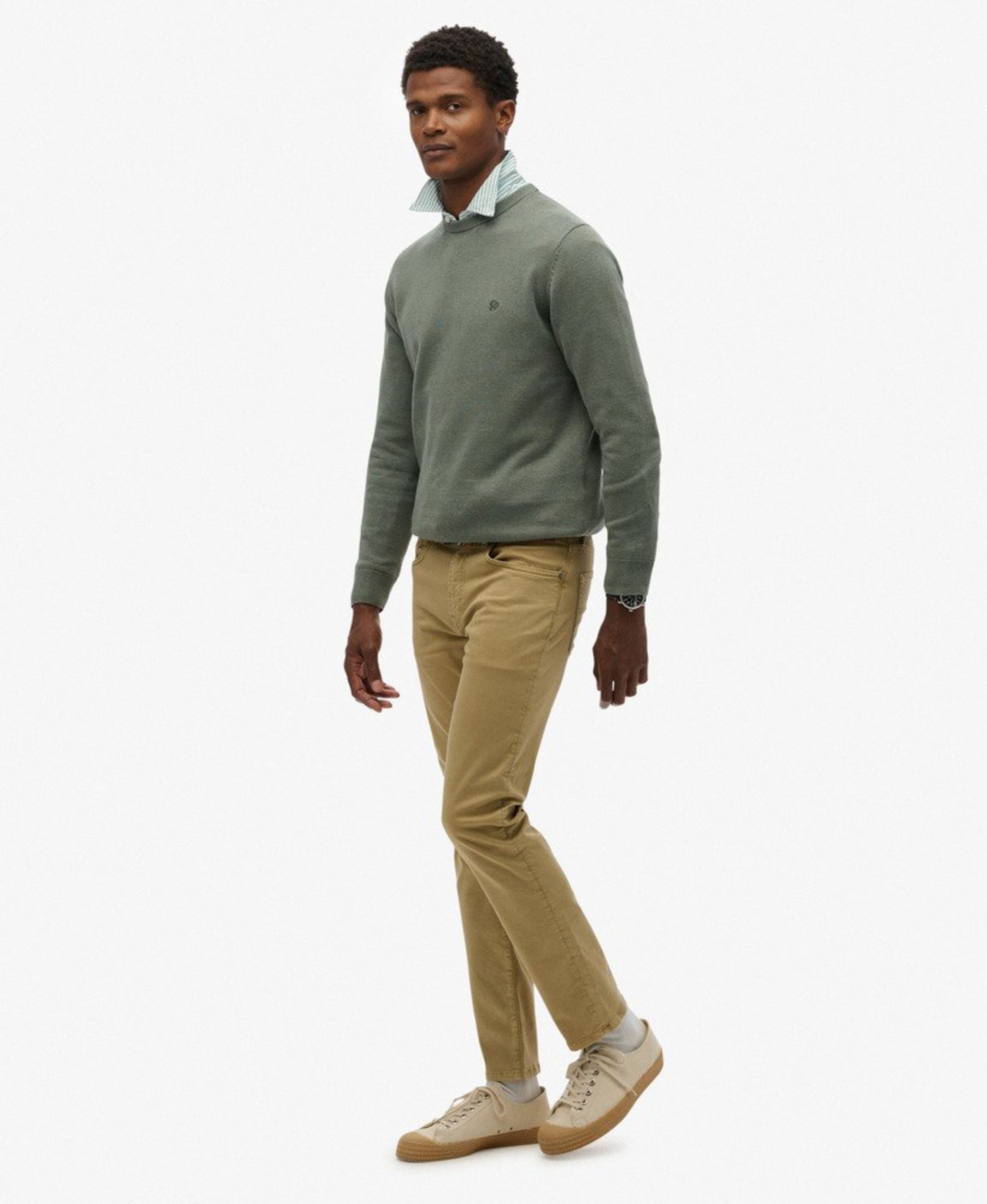 Superdry & Co Slimfit Broek in Beige