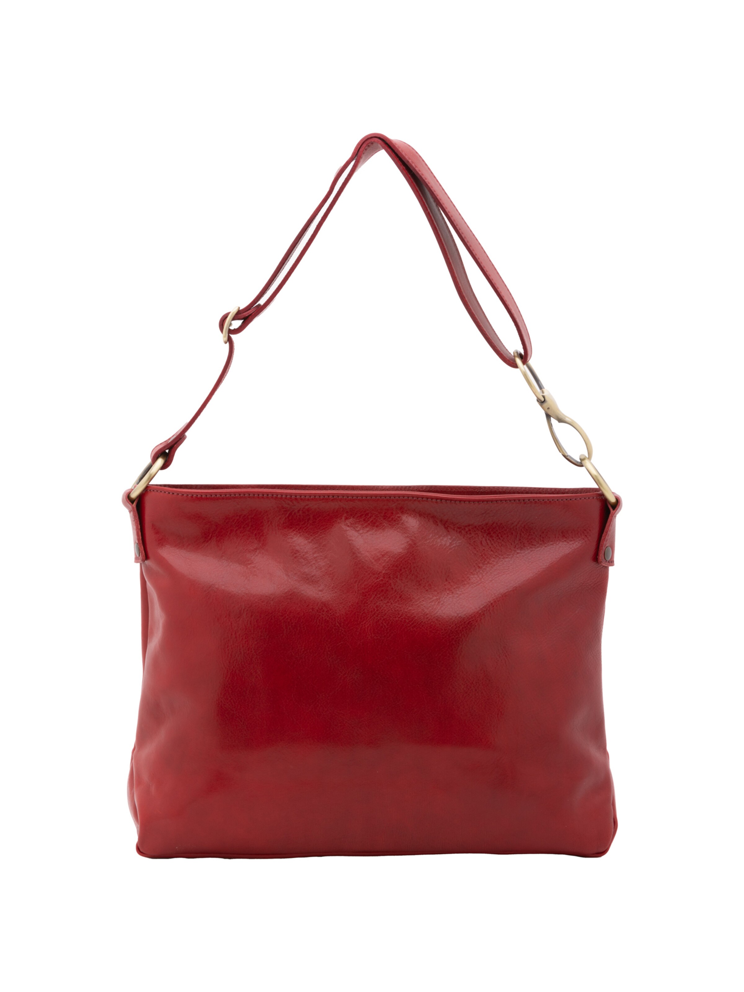 Borsa a spalla 'Borsa a Spalla Donna Pelle Vacchetta - Tracolla Regolabile e Zip' di I Fratelli in rosso