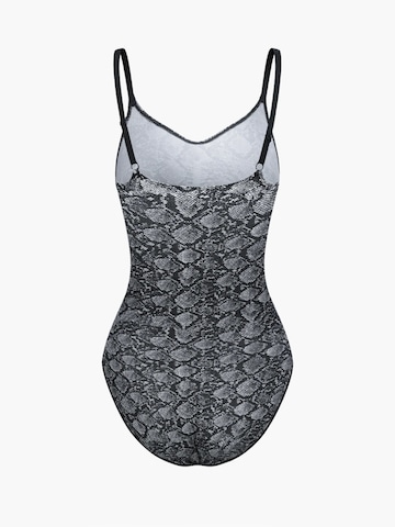 cfab (formerly creamy fabrics) Shapingbody 'Bodysuit Sculpting Shapewear mit Slip' i grå