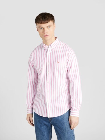 Polo Ralph Lauren Slim fit Overhemd in Roze: voorkant