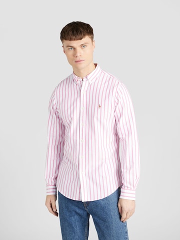 Polo Ralph Lauren Slim fit Button Up Shirt in Pink: front