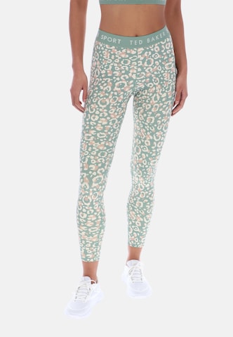 Ted Baker Skinny Sporthose 'Essentials' in Grün: Vorderseite
