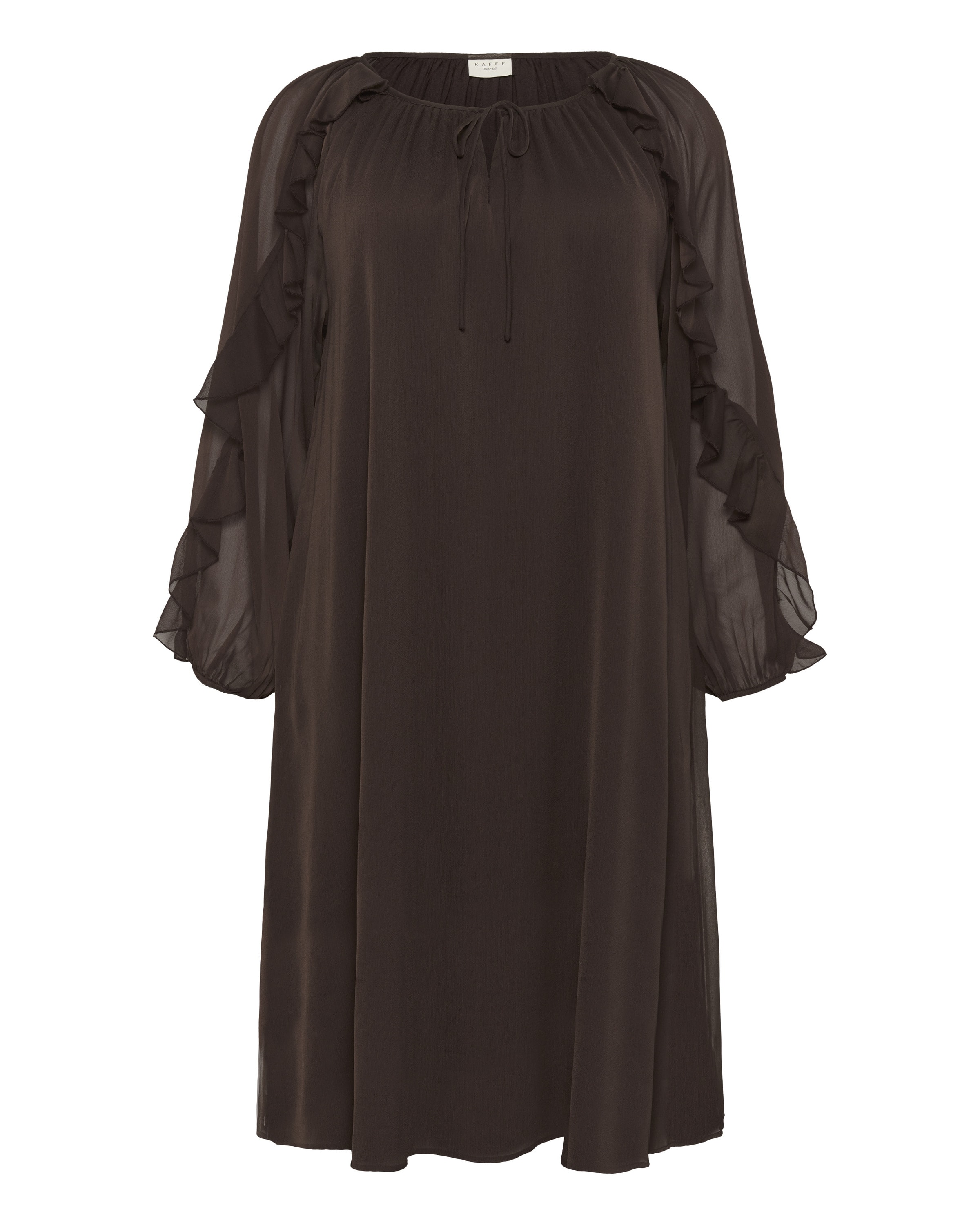 KAFFE CURVE Cocktailkleid in Braun: Vorderseite