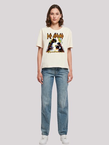 T-shirt 'Def Leppard Hysteria' F4NT4STIC en beige