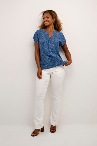 Cream Blouse 'Tiah' in Blauw