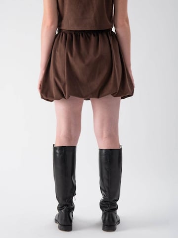 MND - Falda 'West Suede Balloon' en marrón