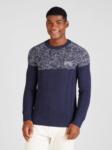 Pull-over QS en bleu : devant