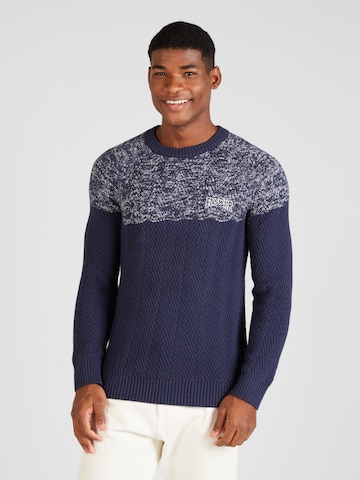 Pull-over QS en bleu : devant