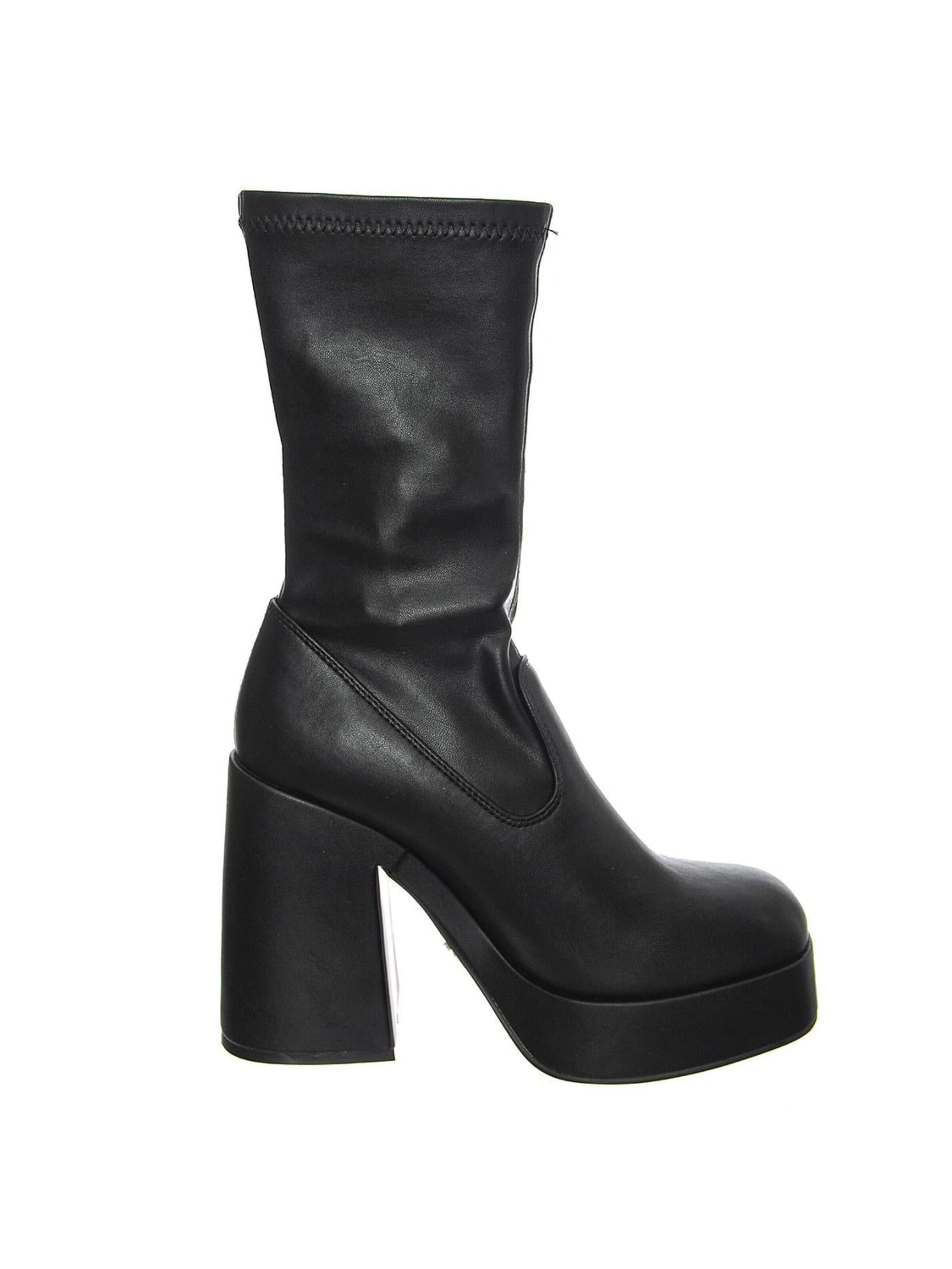 Stivale 'W' Hidden Black Stretch Pu Boots' di Windsor Smith in nero