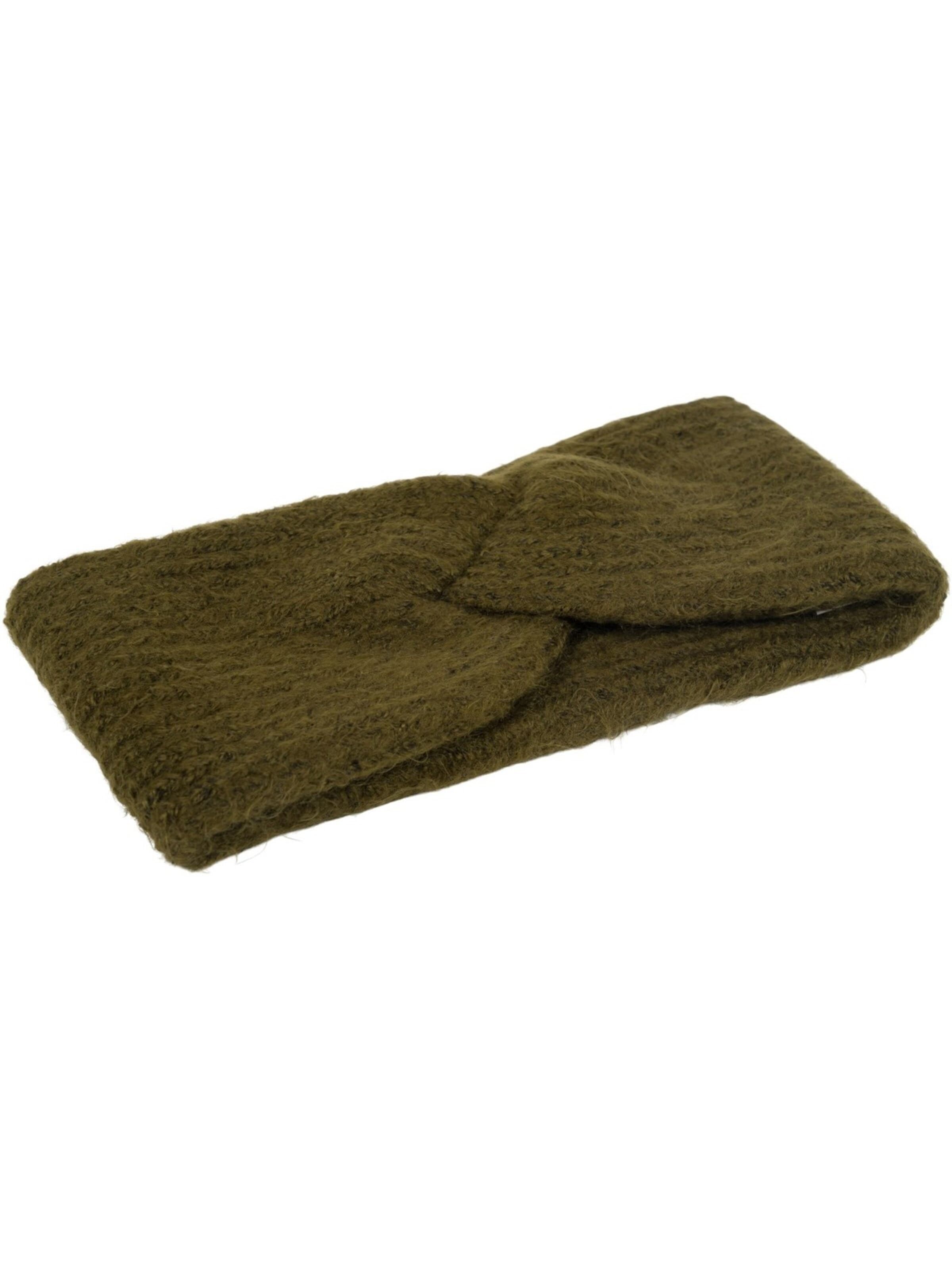 styleBREAKER Headband 'Strick Stirnband Rippenmuster Twist Knoten' in Green