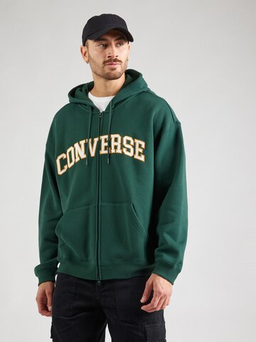CONVERSE Sweatjacke 'Retro Truck' in Grün: Vorderseite