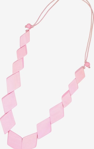 COLLEZIONE ALESSANDRO Necklace 'Raute' in Pink: front