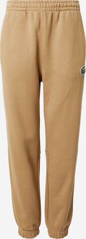 LACOSTE Tapered Broek in Bruin: voorkant