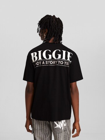 Bershka T-Shirt in Schwarz