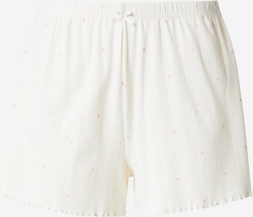 HunkemöllerPidžama hlače - bijela boja: prednji dio